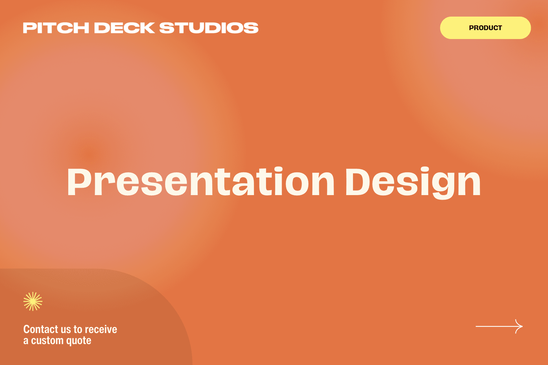 Pitch Deck Studios Presentation Design