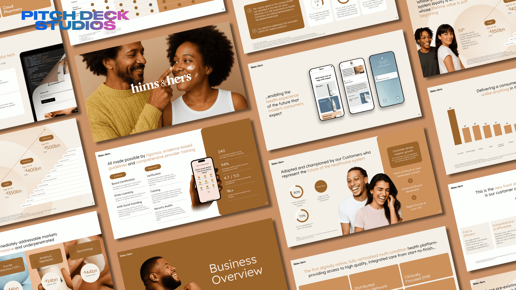 Pitch Deck Studios Powerpoint Presentation Template Design Example